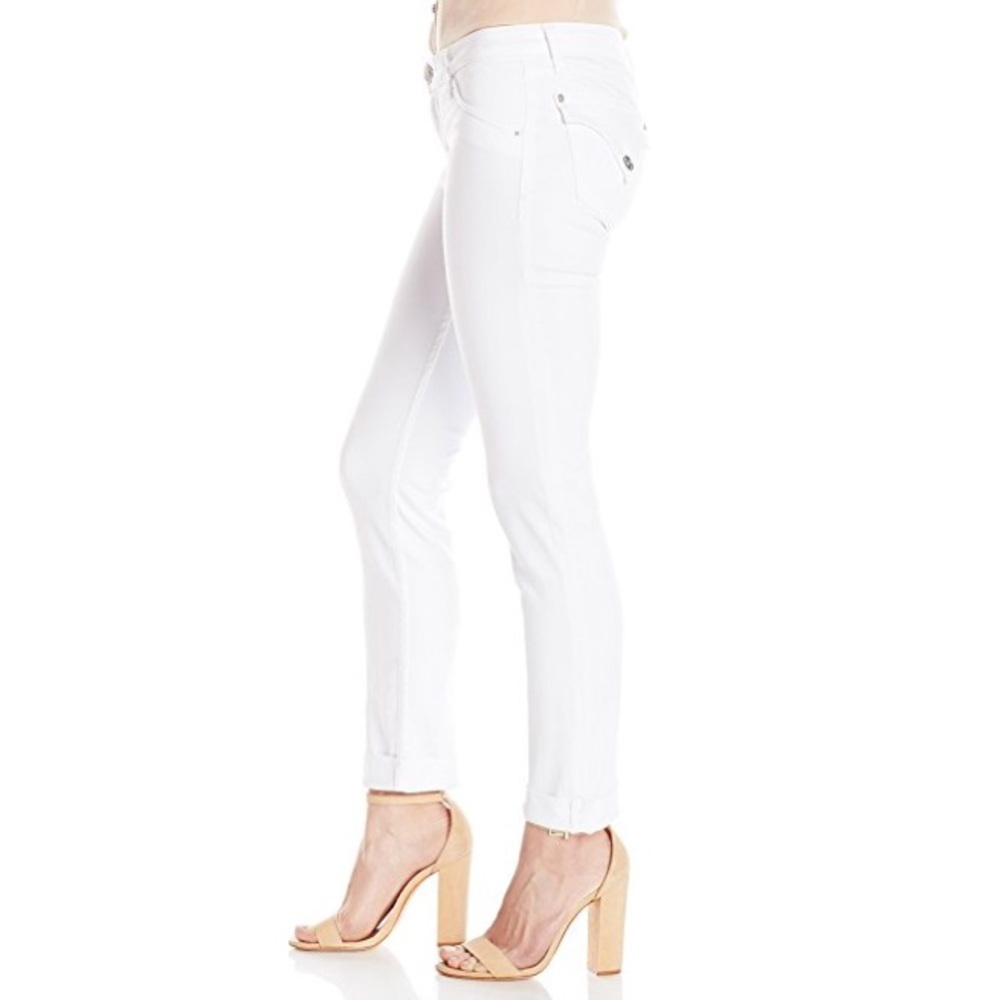 New Hudson Bacara Crop Straight Cuffed Ankle Jeans 26 White — image 3 of 6